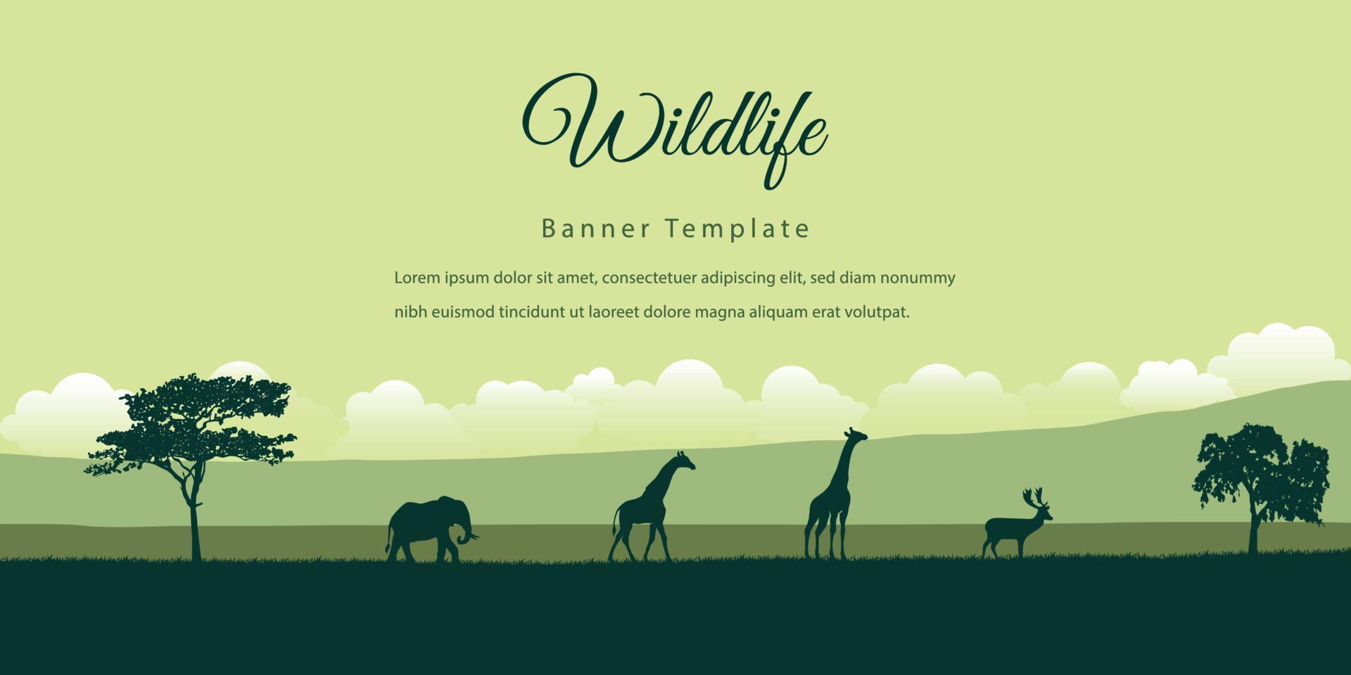 wildlife nature banner template design vector