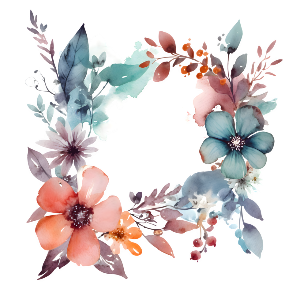 delikat botanisk gräns med vit blommor och grönska png transparent bakgrund