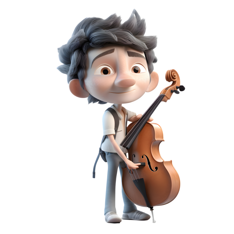 Adorable Musician Kids Playing Instruments PNG Transparent Background