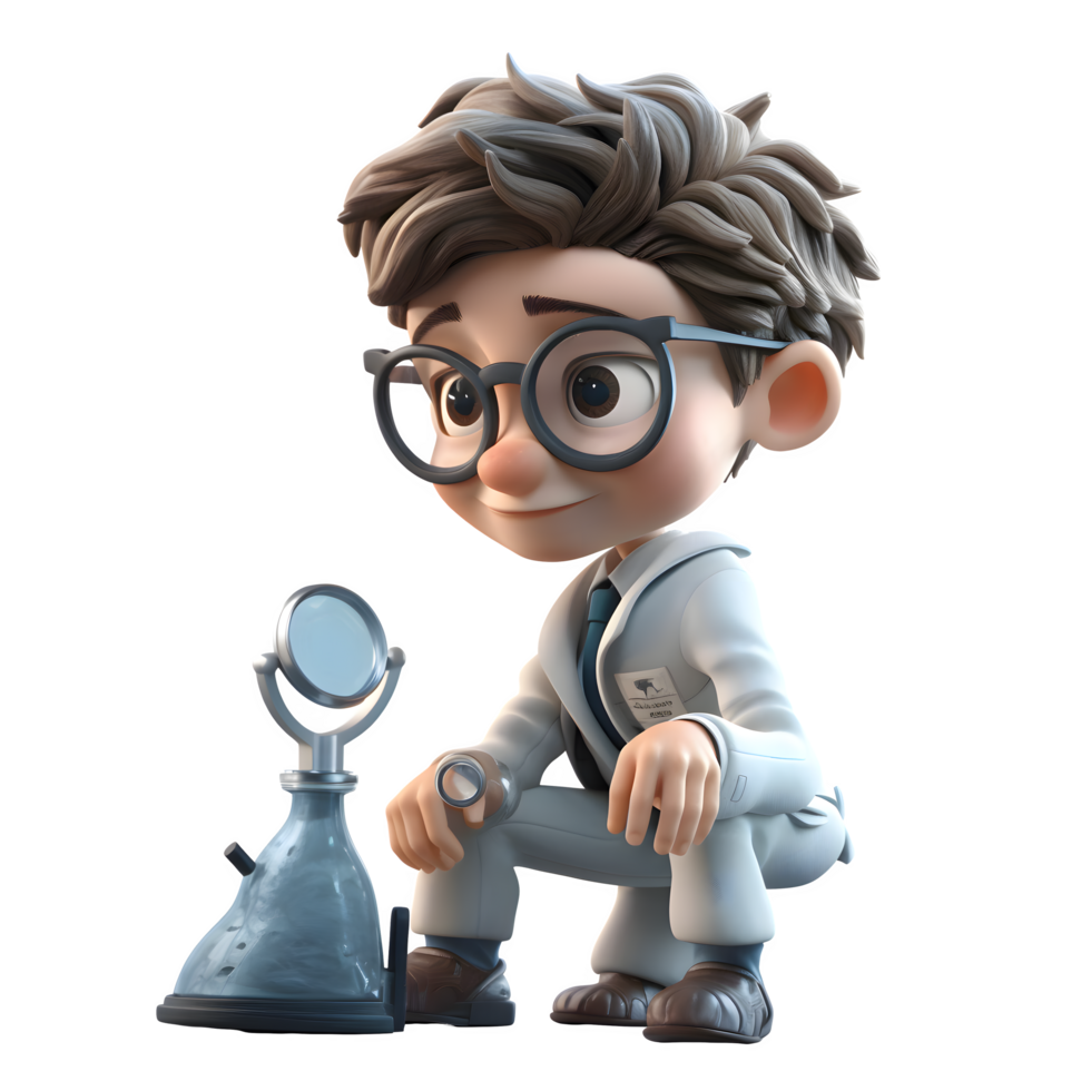 Stylish 3D Doctor with Tissue Great for Medical Reception or Waiting Room Designs PNG Transparent Background