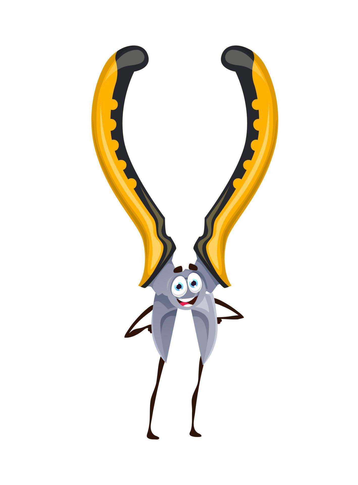 Cartoon nippers tool character, DIY equipment 22665594 Vector Art at