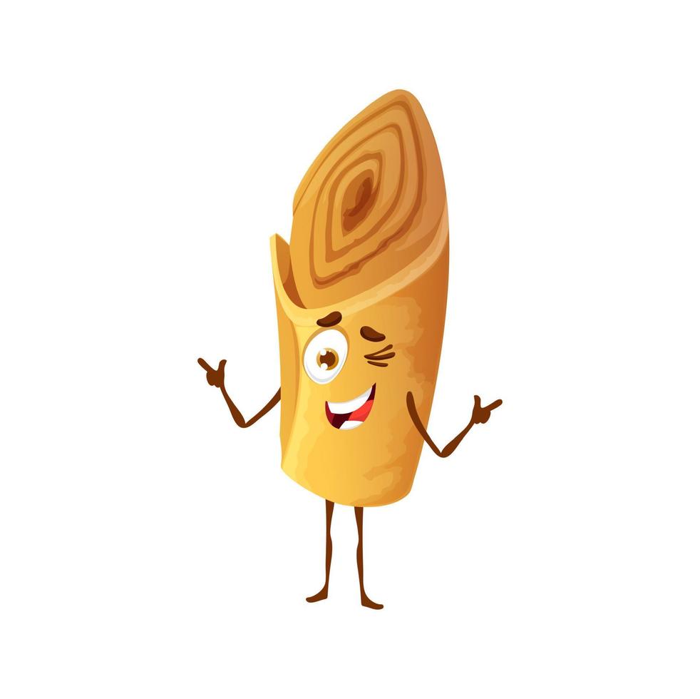 Cartoon Ethiopian injera bread character, bakery vector