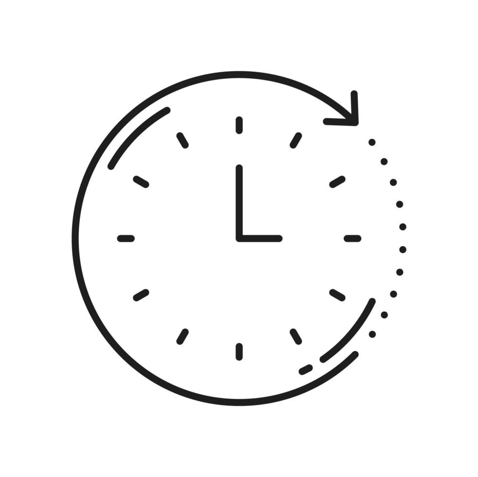 Alarm stopwatch isolated clock timer outline icon vector
