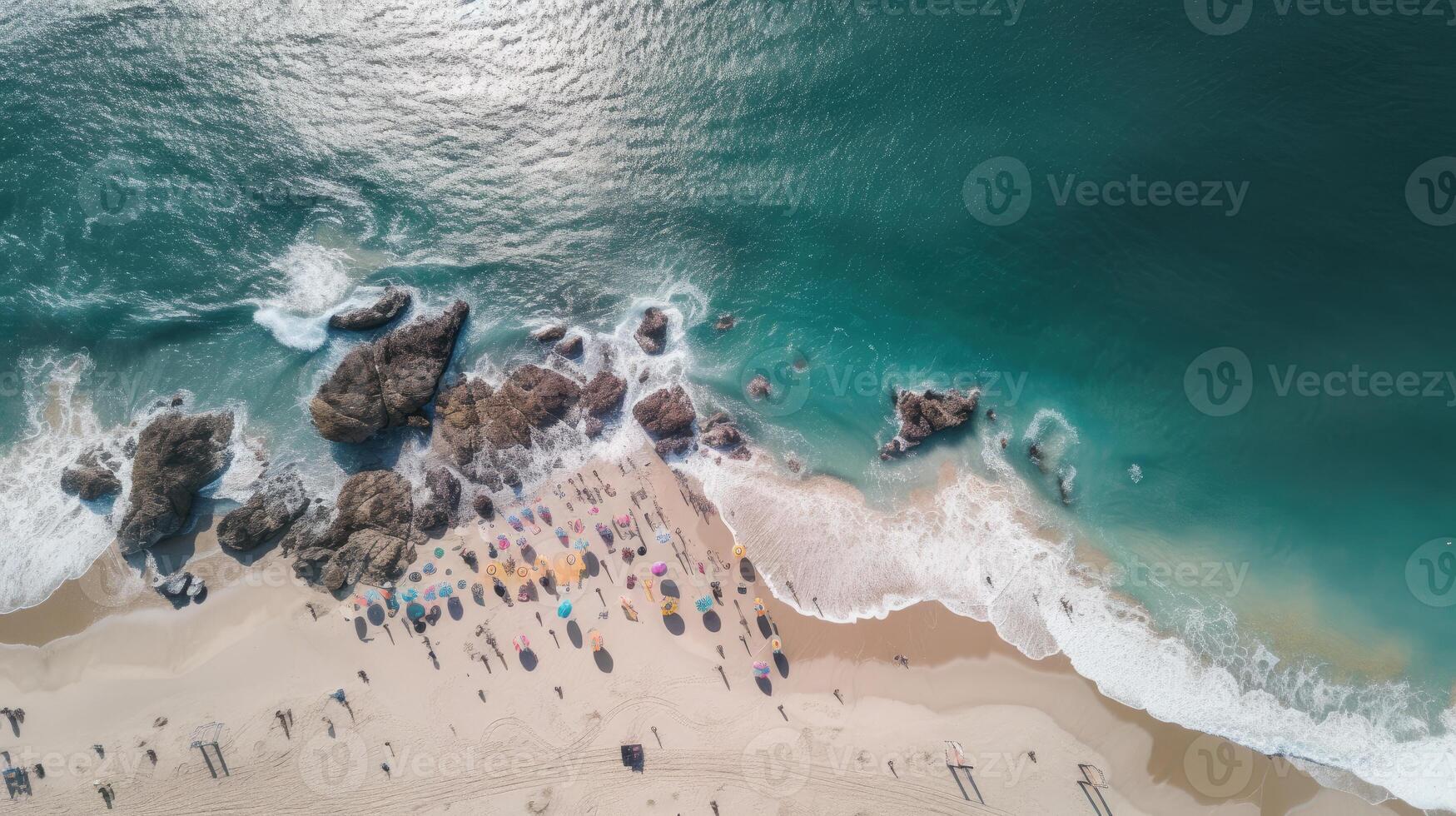 Drone shot. Aerial photography. East coast white sand beach aerial photography. . photo