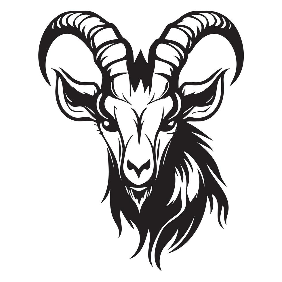 head of goat vector illustration, goat logo