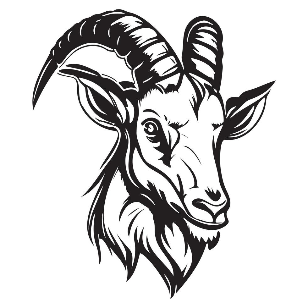 head of goat vector illustration, goat logo