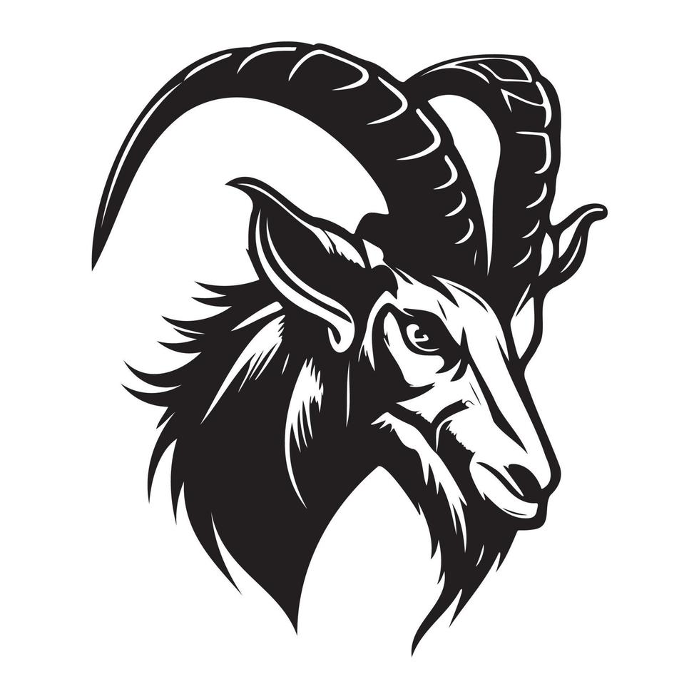 head of goat vector illustration, goat logo