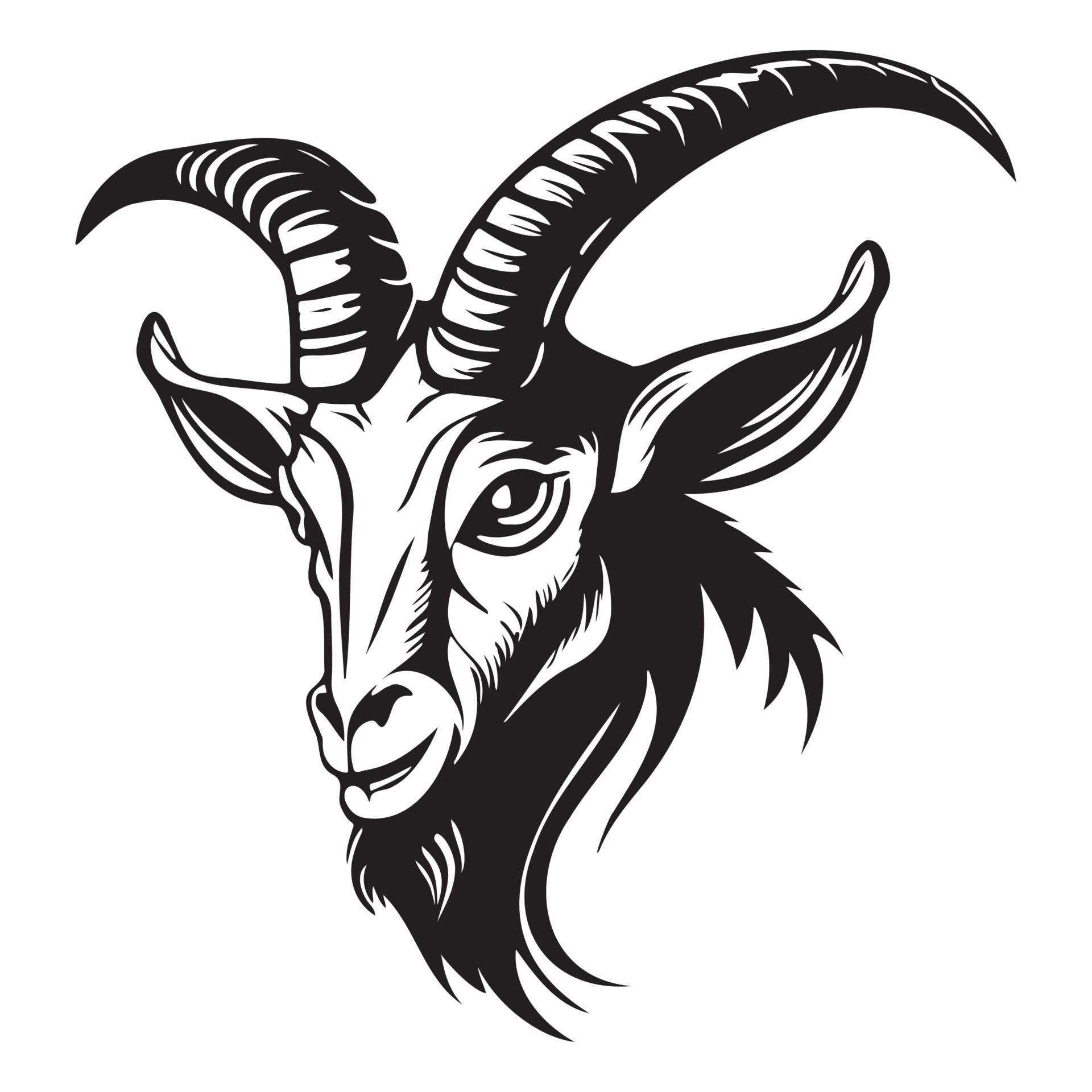 head of goat vector illustration, goat logo 22665743 Vector Art at Vecteezy