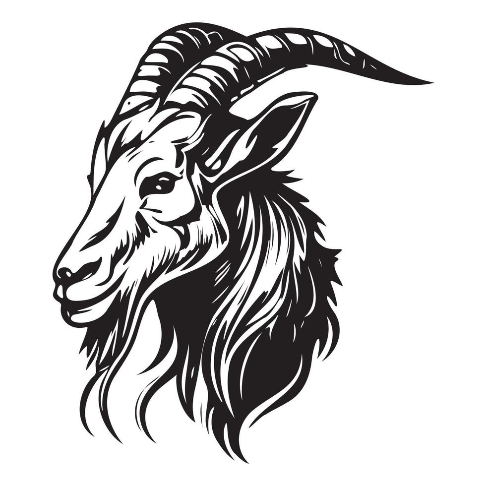 head of goat vector illustration, goat logo