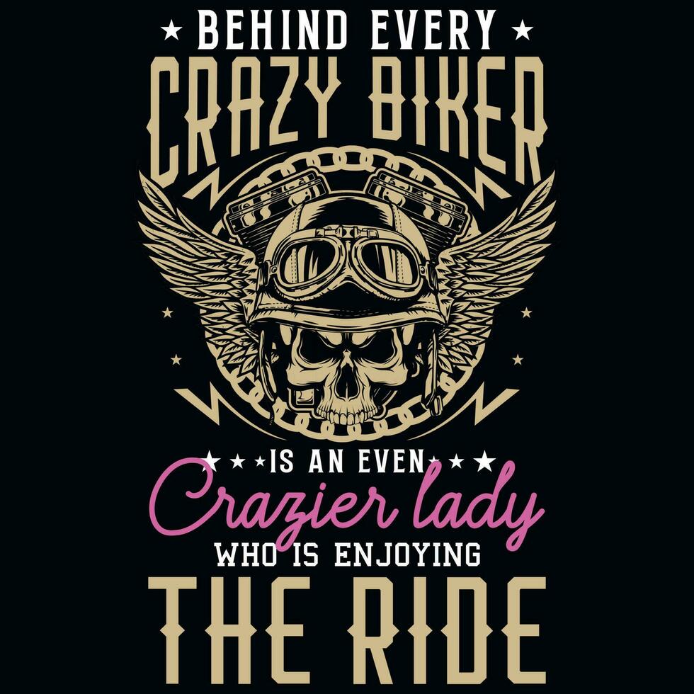 Motorcycle rider vintages tshirt design vector