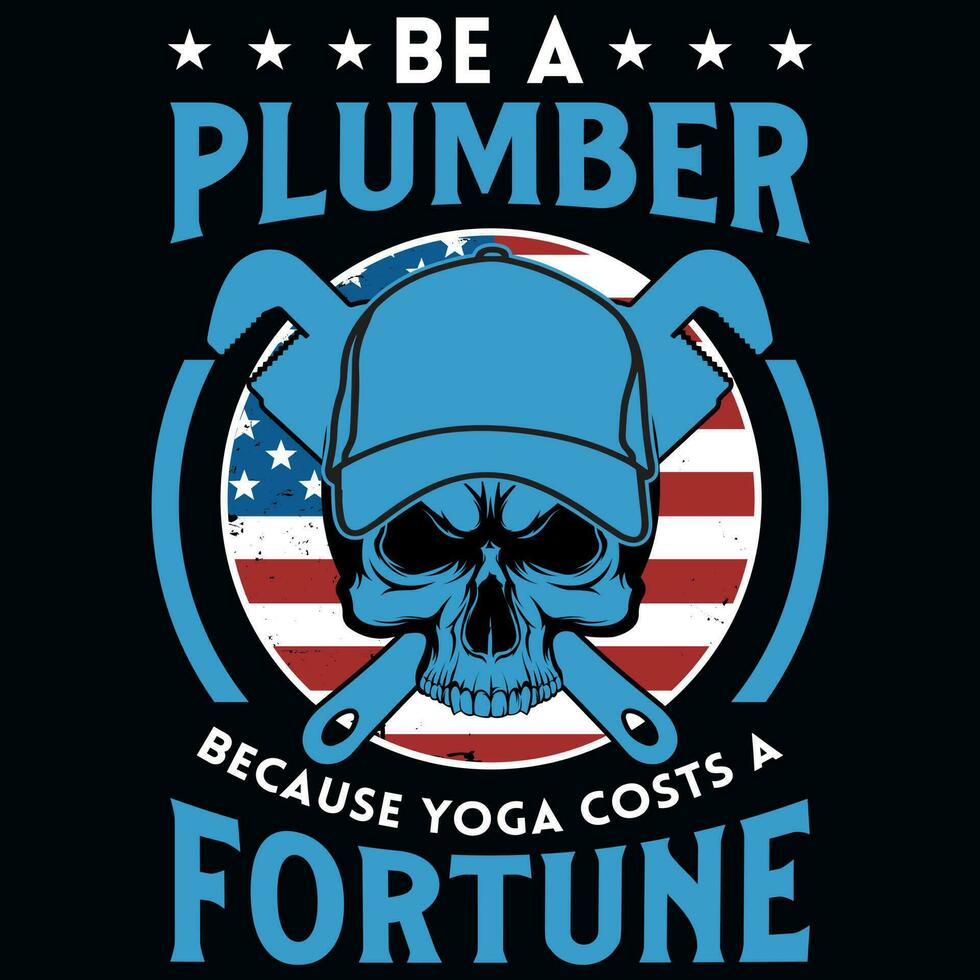 Plumber tshirt design vector