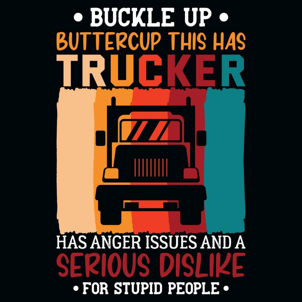 Truck driving tshirt design vector