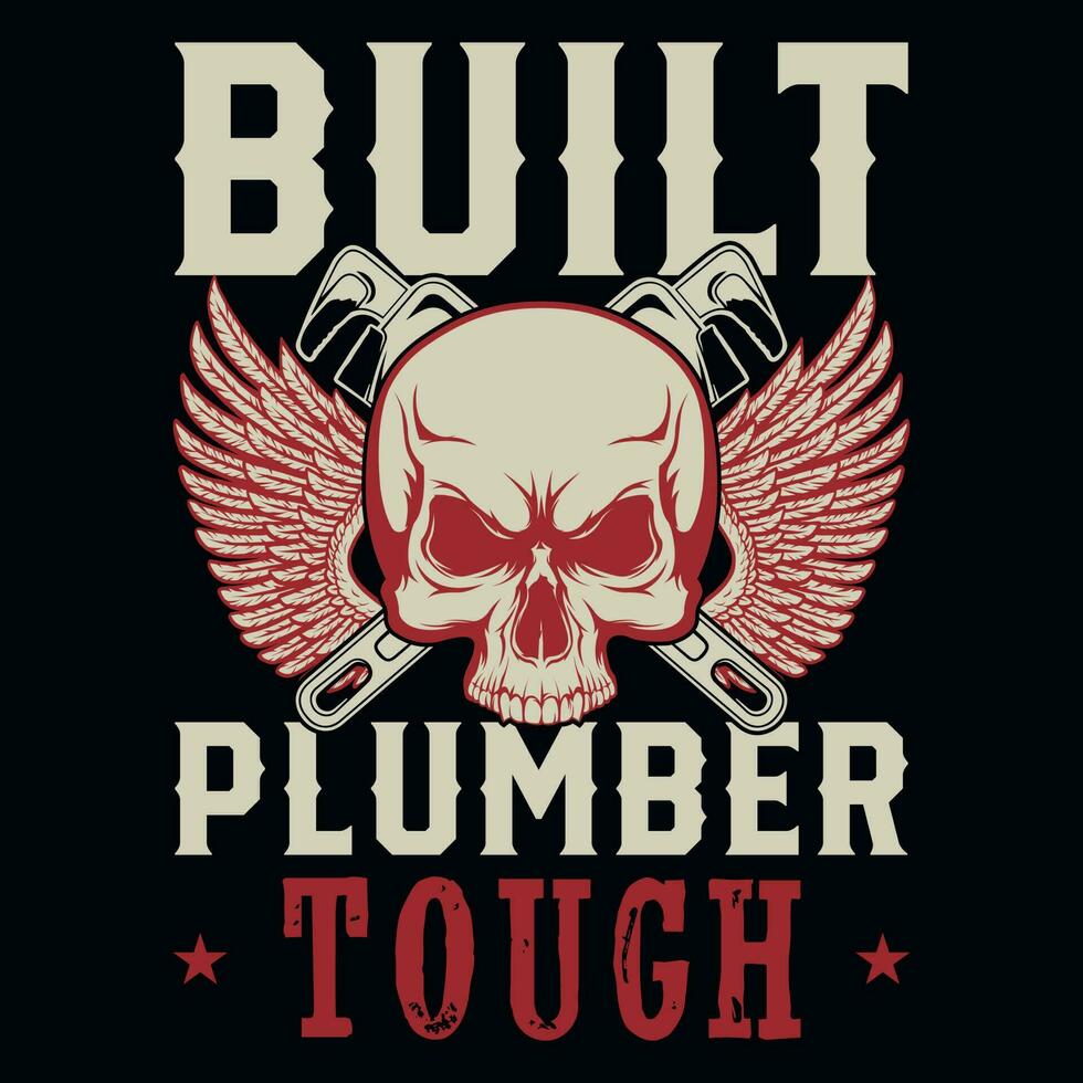 Plumber tshirt design vector