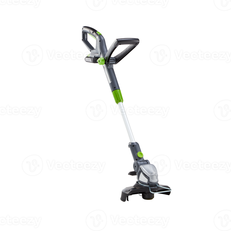 walking lawn mower with cut out isolated on background transparent png