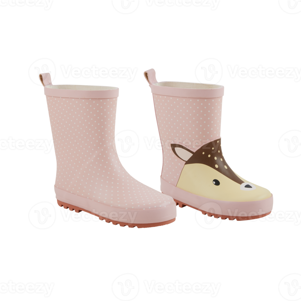 rubber rain boots with cut out isolated on background transparent png
