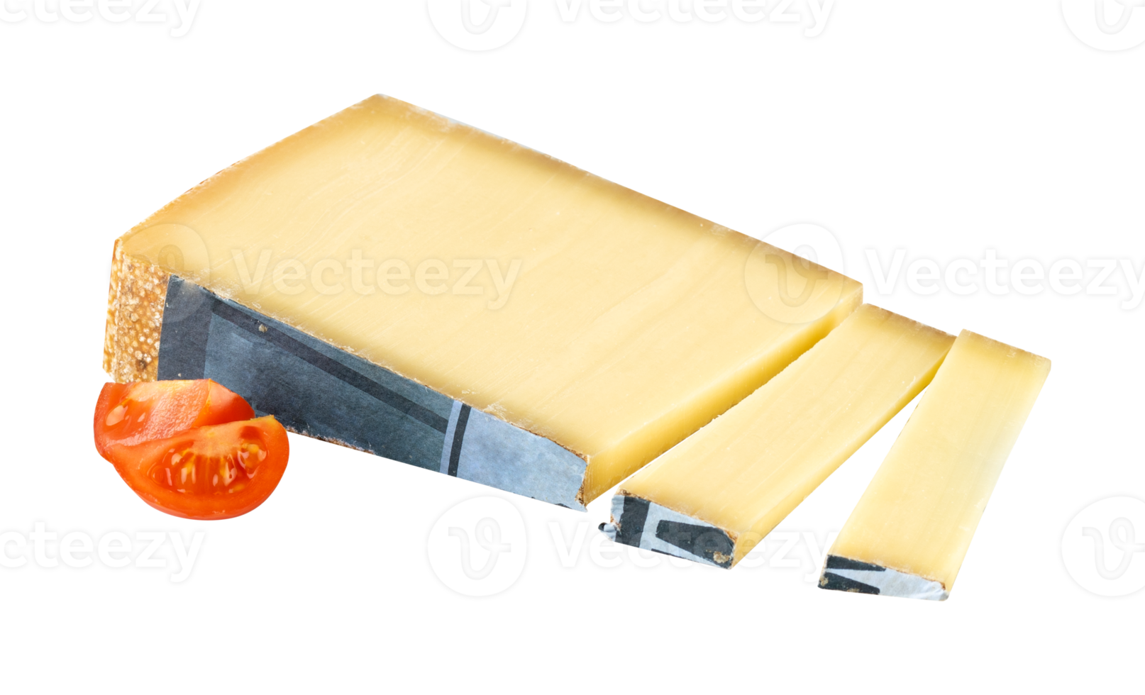 cheese with tomato cut out isolated on background transparent png