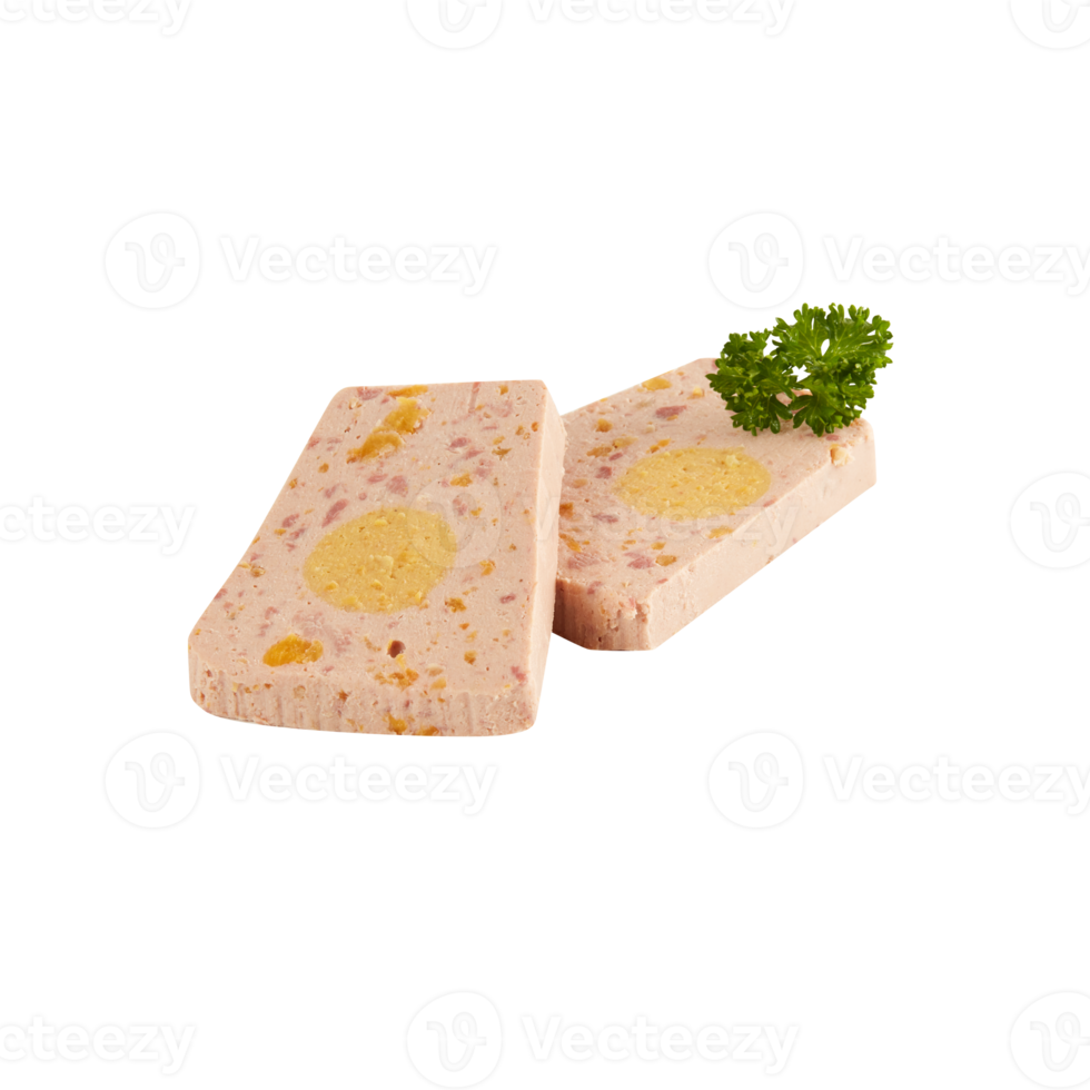 bread custard Cake with cut out isolated on background transparent png