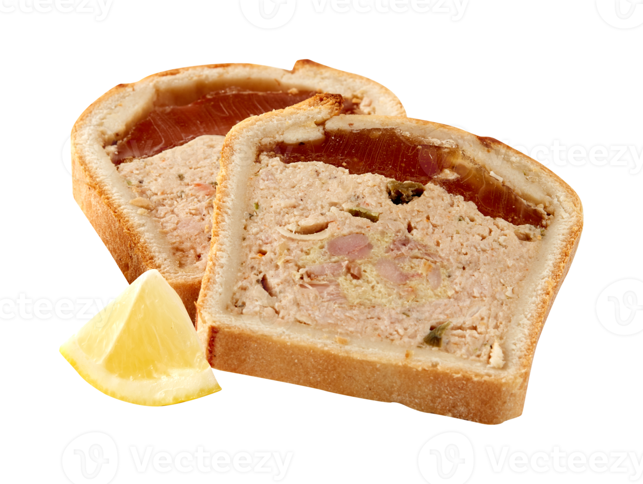 Custard Cake with cut out isolated on background transparent png