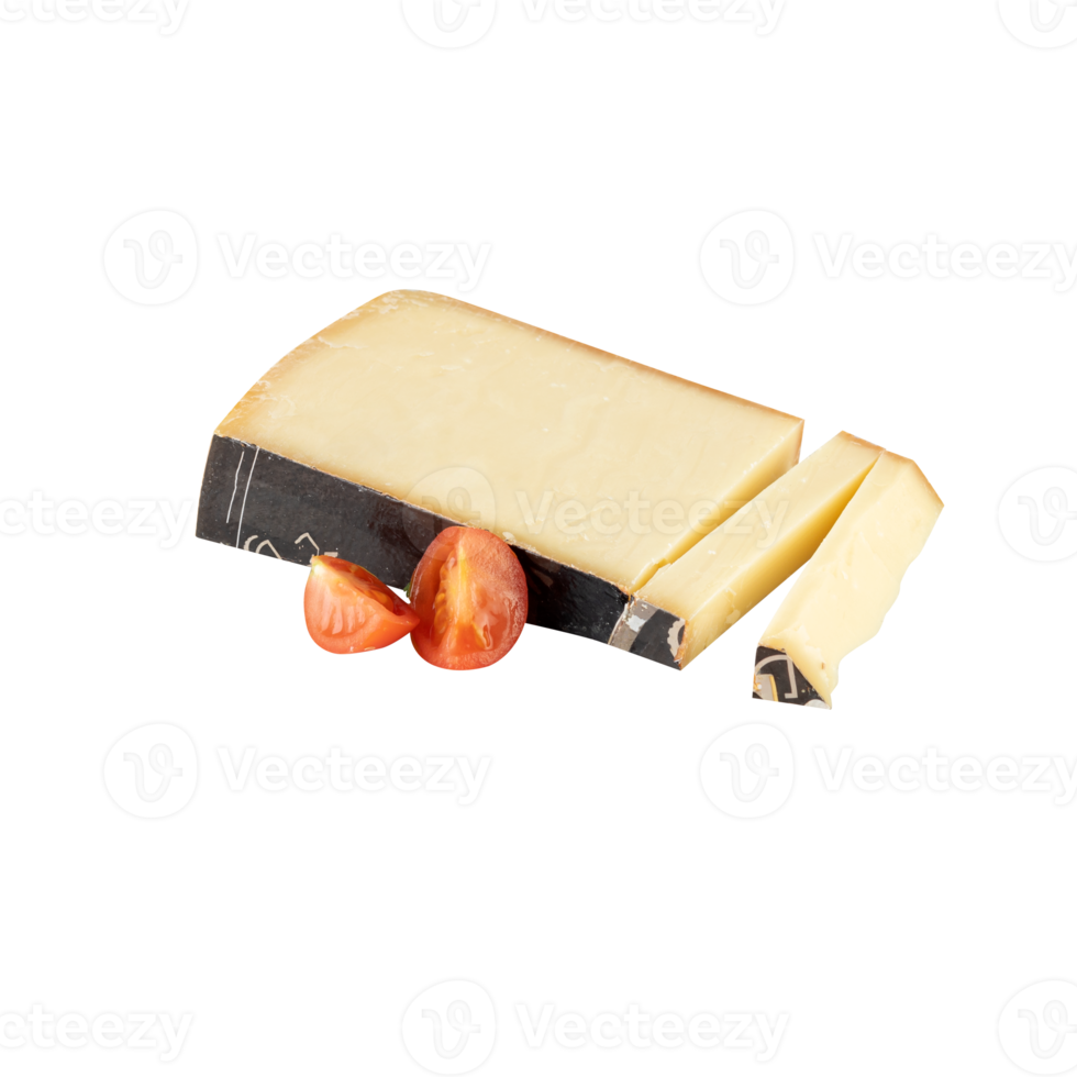 cheese with tomato cut out isolated on background transparent png