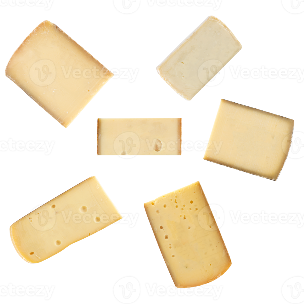 Käse mit Schnitt aus isoliert auf Hintergrund transparent png