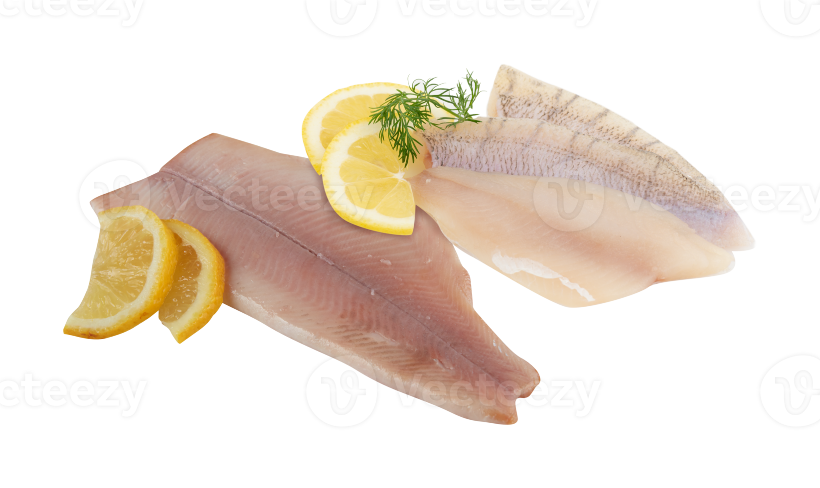Pangasius Fillet with cut out isolated on background transparent png