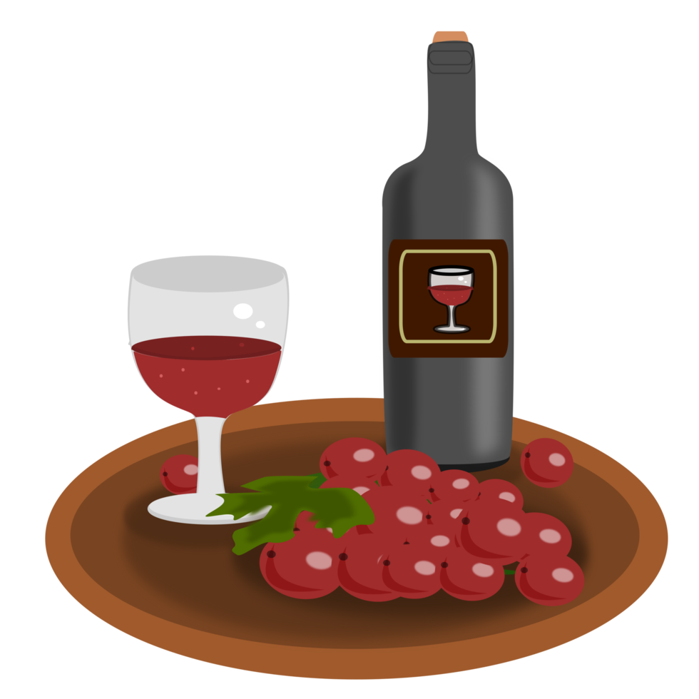 wine and grapes png