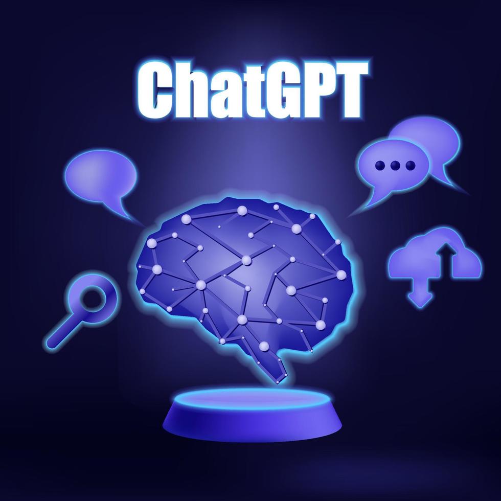 ChatGPT OpenAI vector illustration design combines OpenAI s language model with vector art for stunning and interactive digital illustrations. smart AI or artificial intelligence