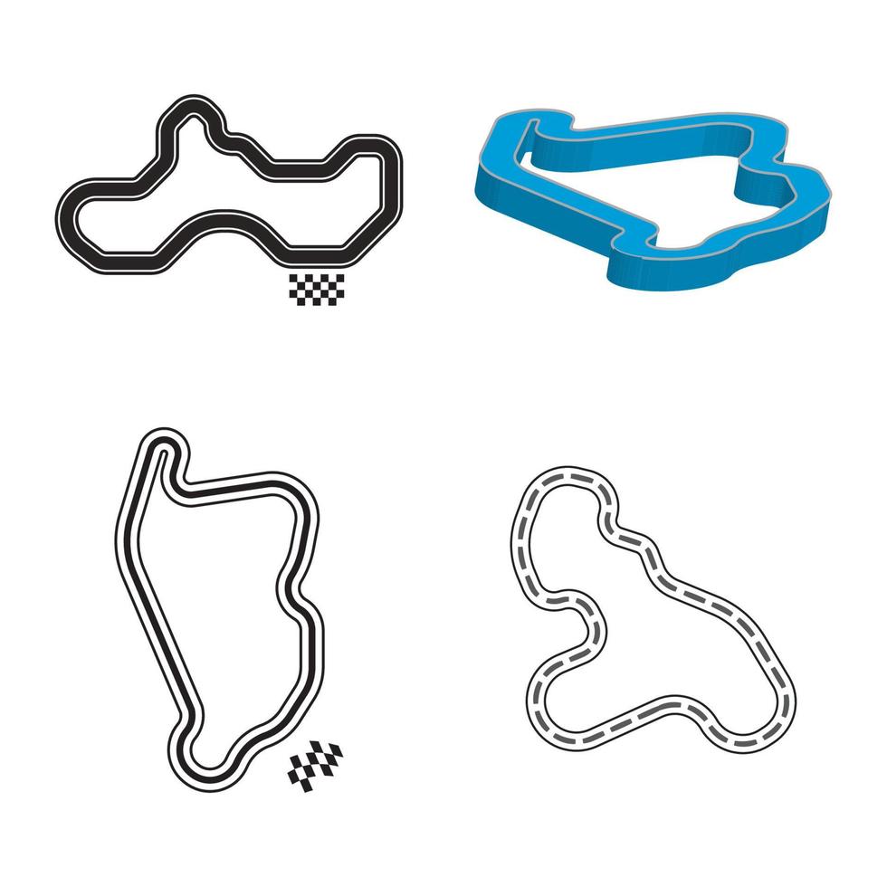 Racing circuit icon vector