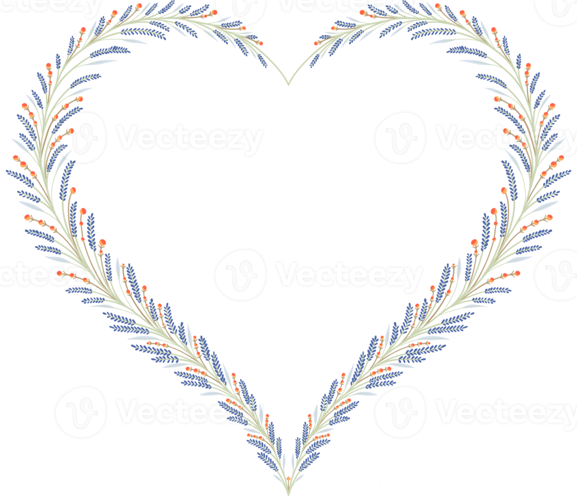 Heart of flowers png
