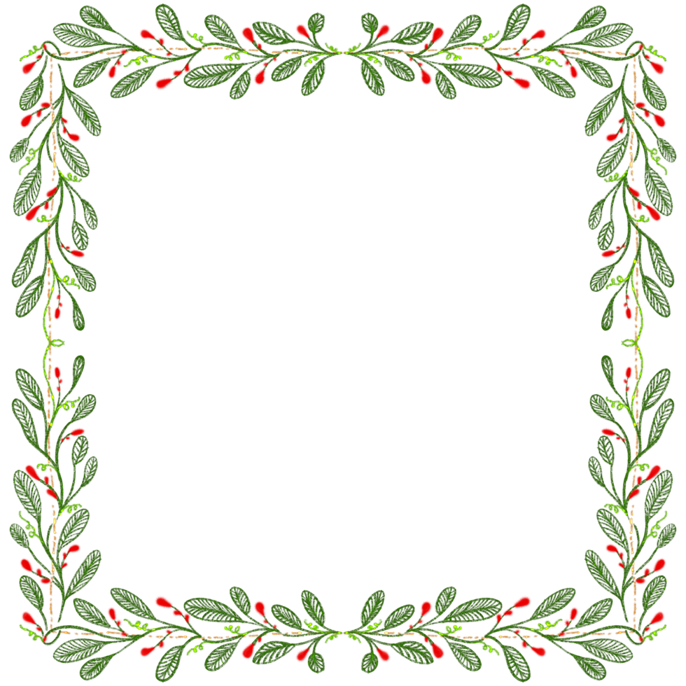 Glitter Christmas Frame png