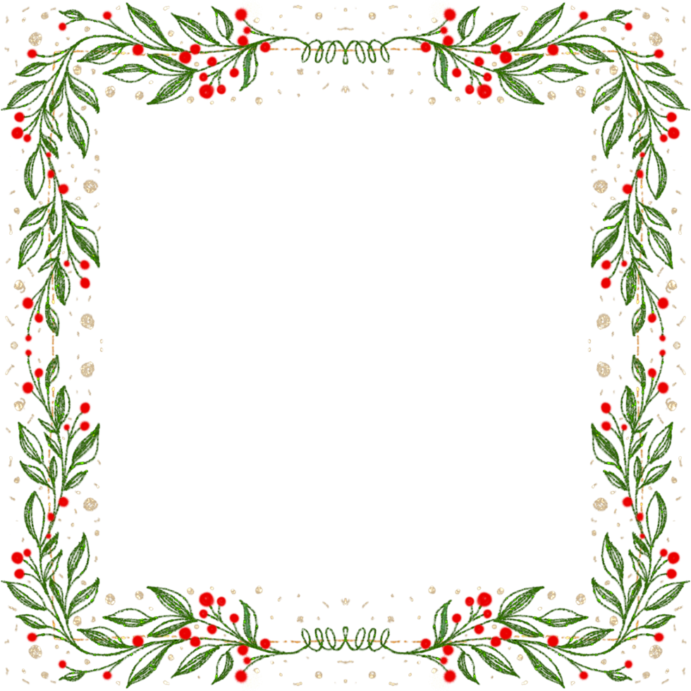 Glitter Christmas Frame png