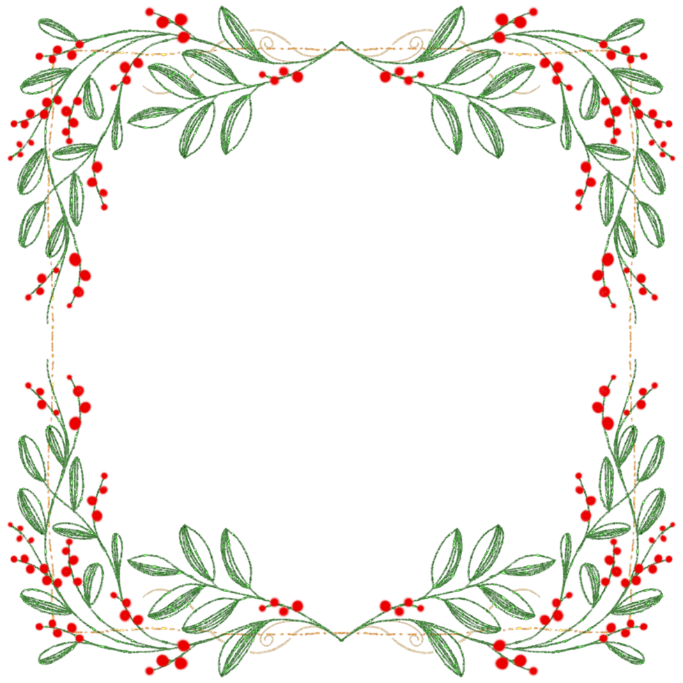 Glitter Christmas Frame png