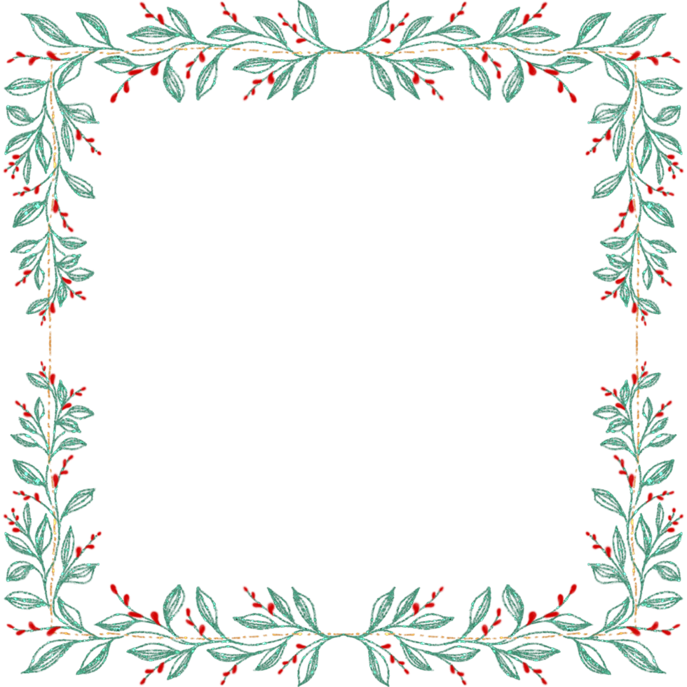 Glitter Christmas Frame png