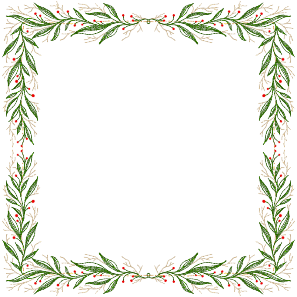 Glitter Christmas Frame png