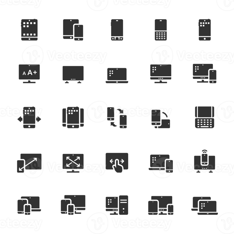 Icon set - device and responsive png