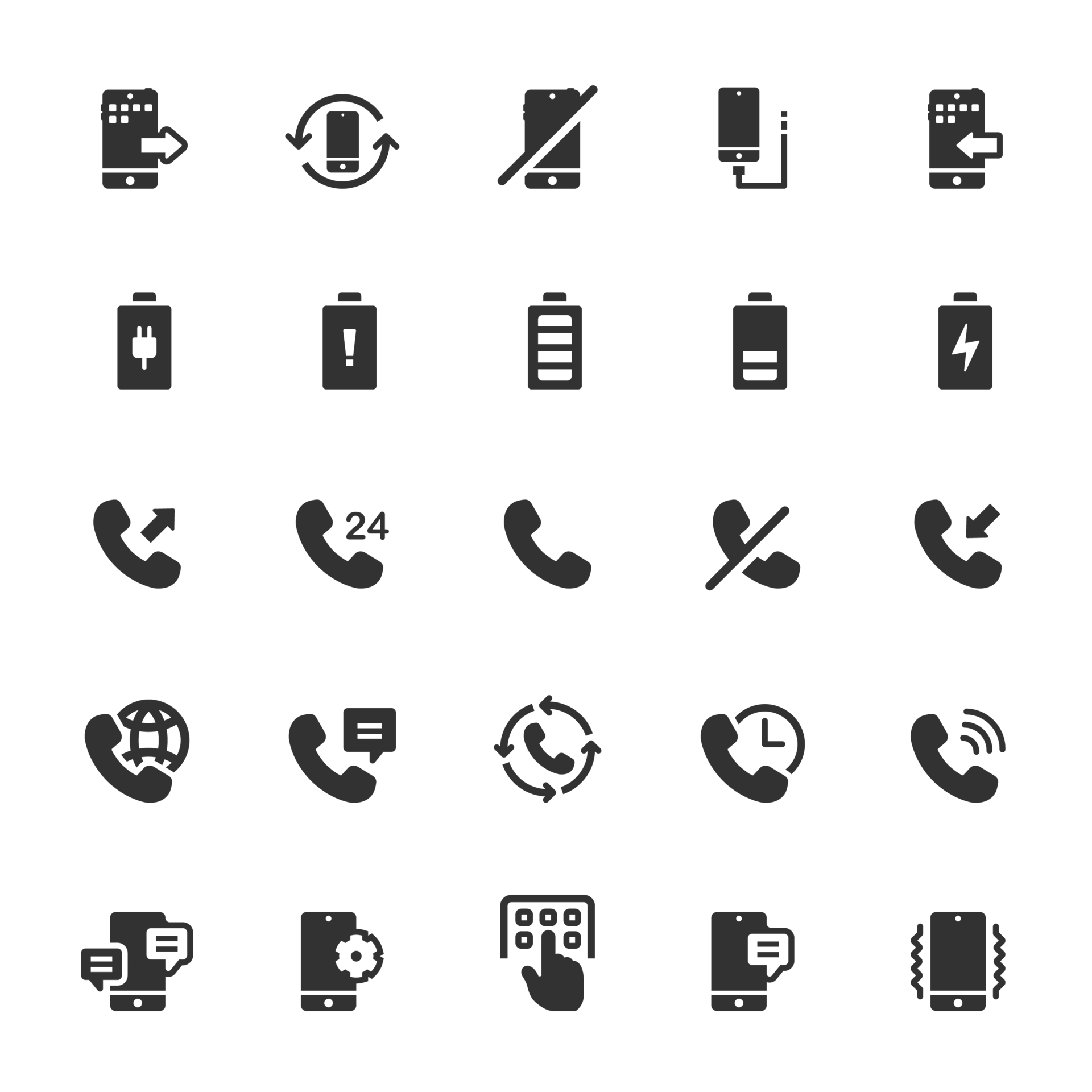 Icon set - phone and calling 22666567 PNG