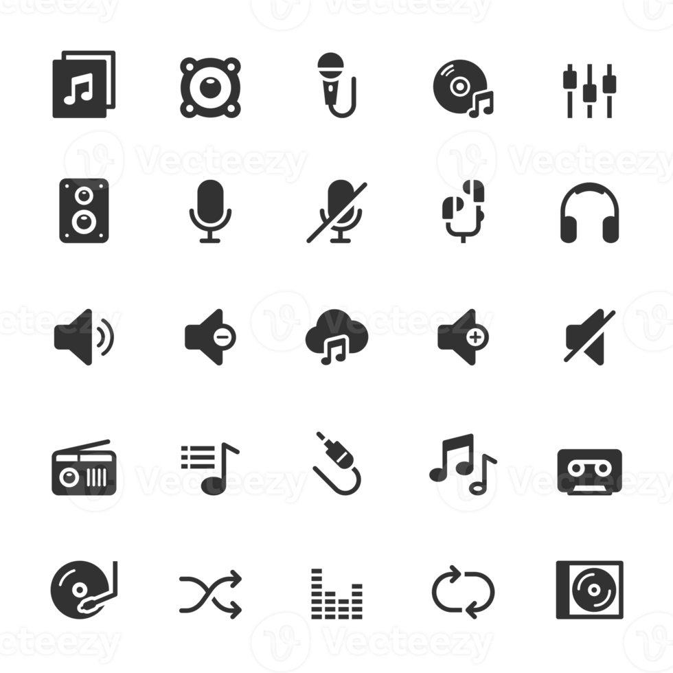 Icon set - voice and audio png