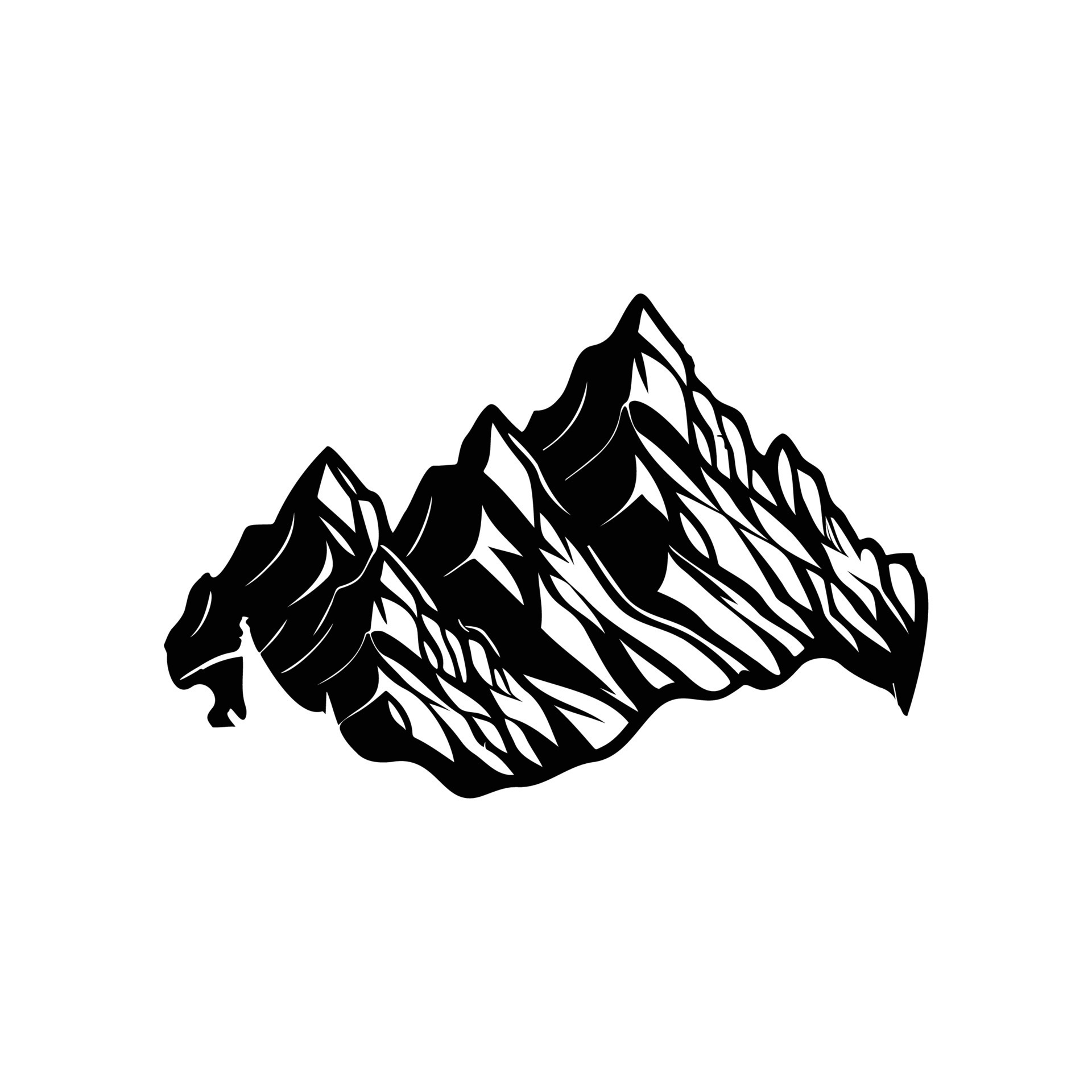 Mountain vector template, Mountain Silhouette, Forest Trees Travel Mountain vector template, Mountain Silhouette, Forest Trees Travel