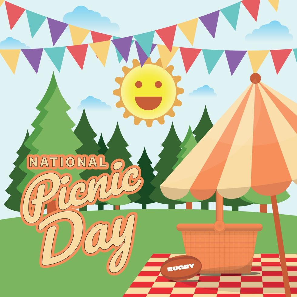 vector graphic of national picnic day good for national picnic day