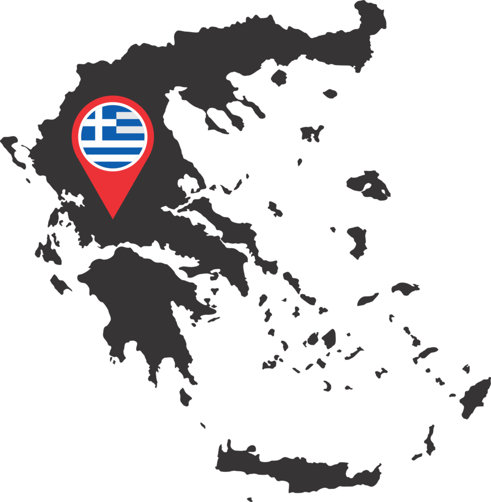 Greece pin map location PNG