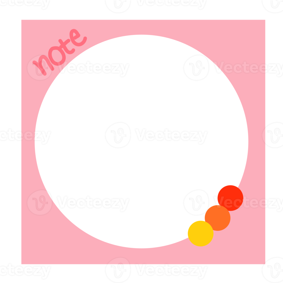 Colorful memo pad png