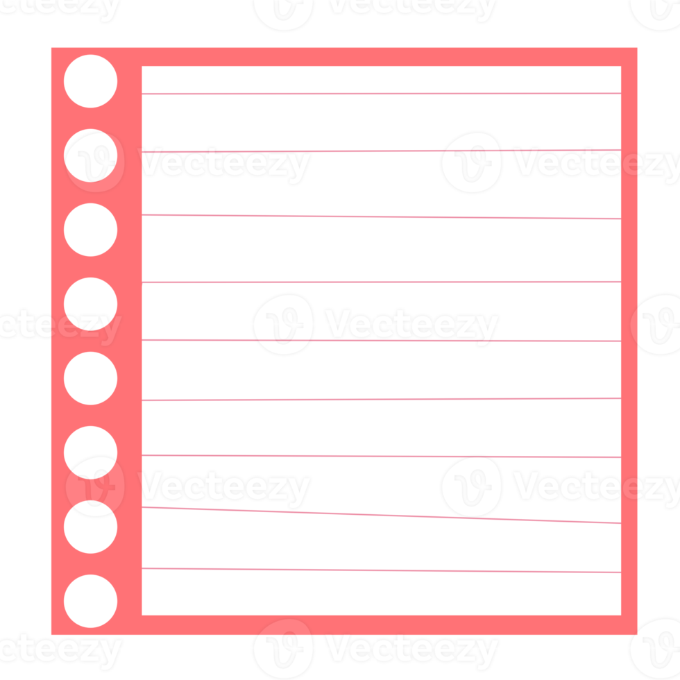 Colorful memo pad png