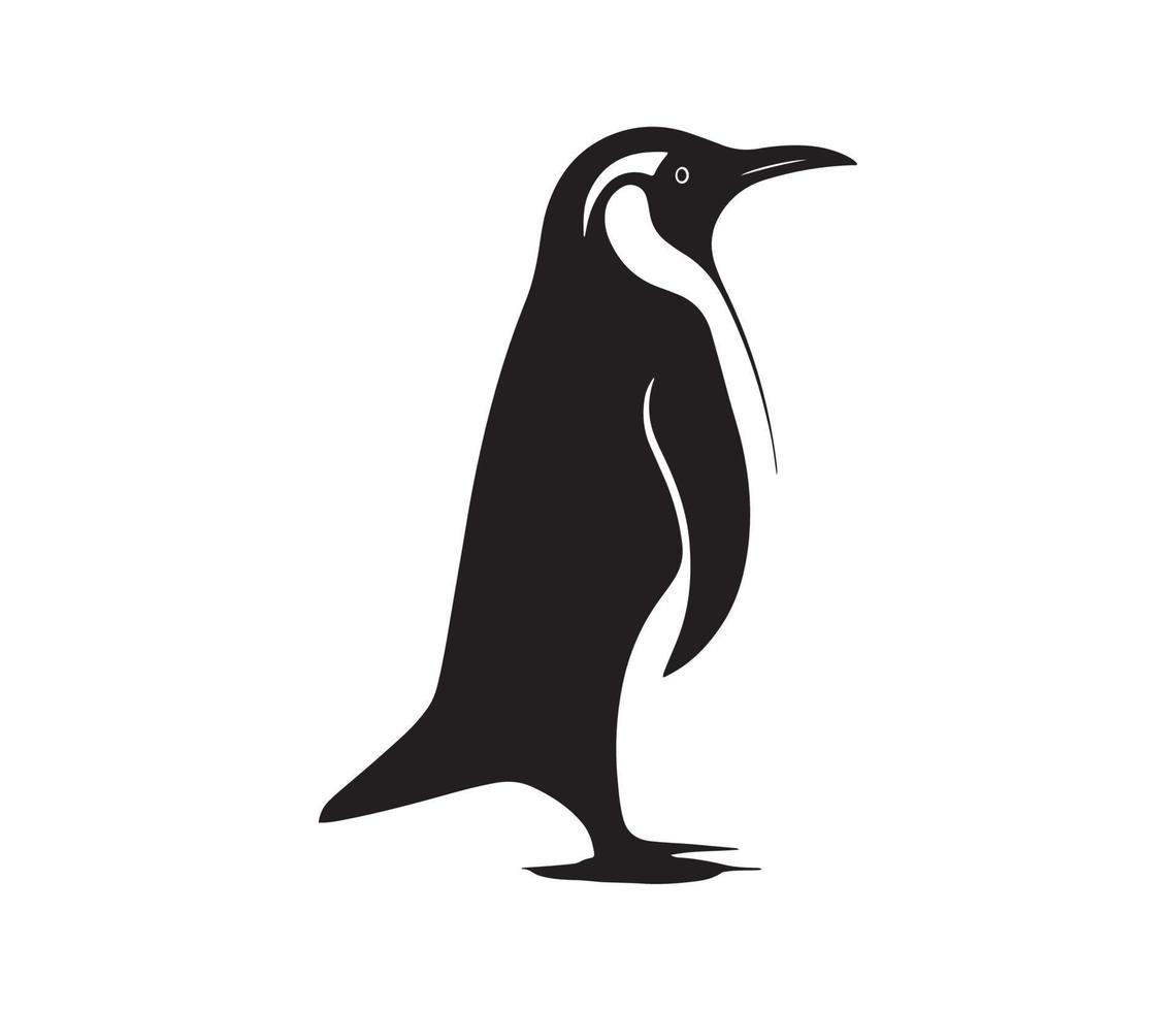pingüino rostro, siluetas pingüino rostro, negro y blanco pingüino vector