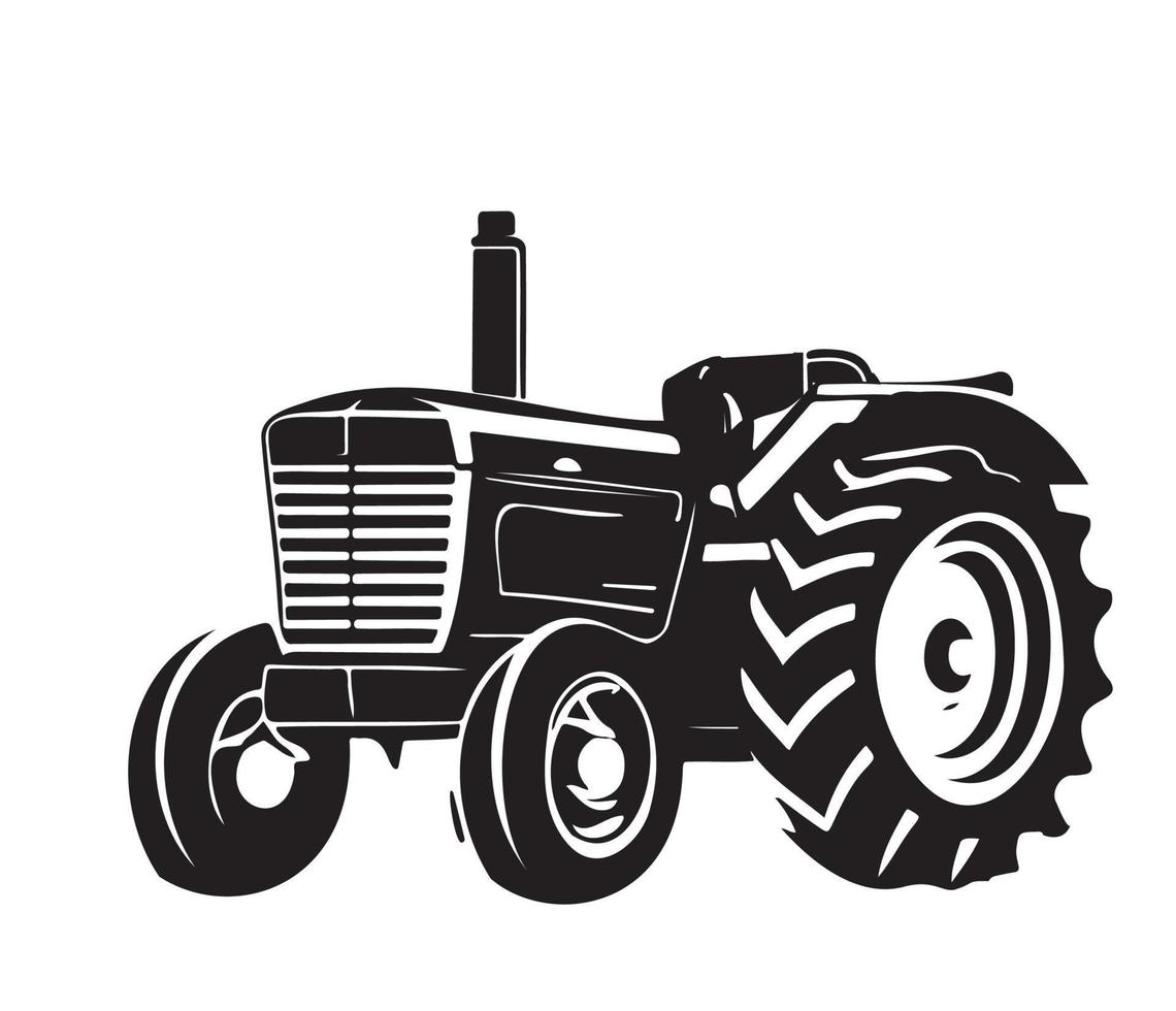 Modern Farm tractor Agricultural machinery illustration vector