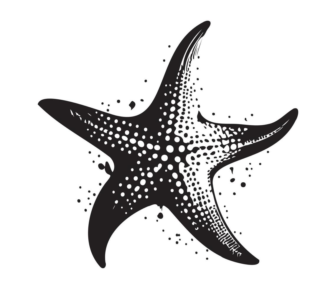 Sea star fish marine, illustration of a starfish vector