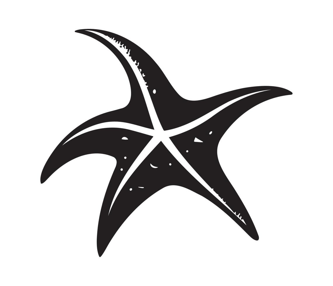 Sea star fish marine, illustration of a starfish vector