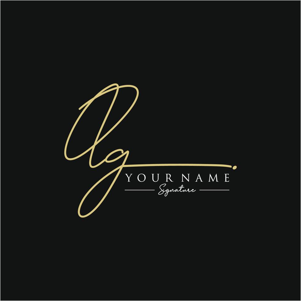 Letter QG Signature Logo Template Vector