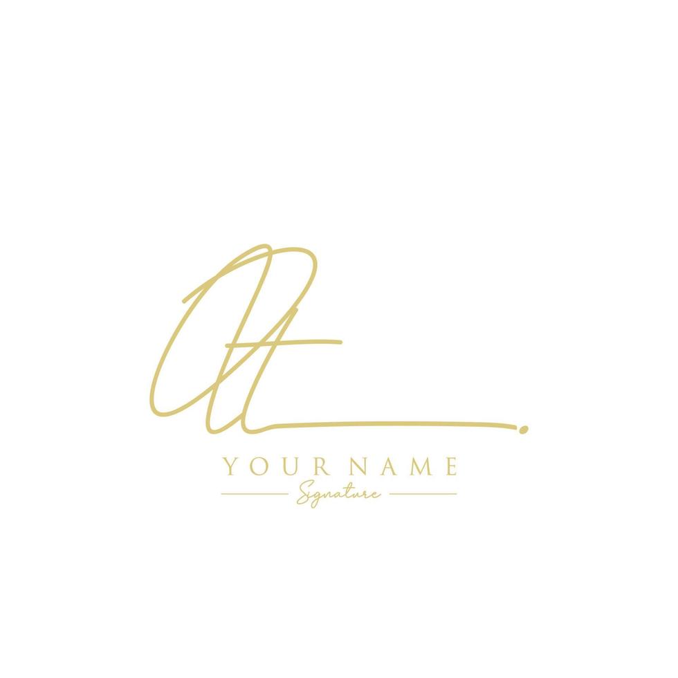 Letter QT Signature Logo Template Vector