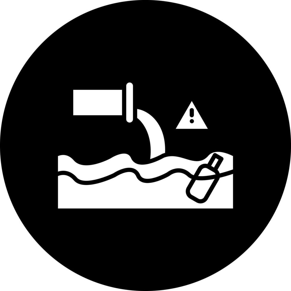 Water Pollution Vector Icon Style