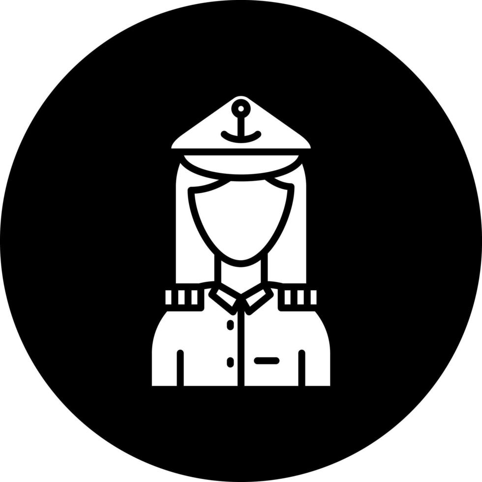 Marine Female Vector Icon Style